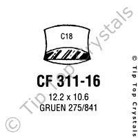 GS CF311-16 Watch Crystal