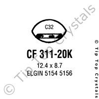 GS CF311-20K Watch Crystal