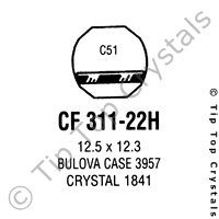 GS CF311-22H Watch Crystal