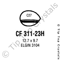 GS CF311-23H Watch Crystal