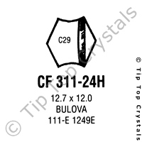 GS CF311-24H Watch Crystal