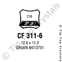 GS CF311-6 Watch Crystal