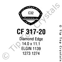 GS CF317-20 Watch Crystal