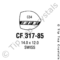 GS CF317-85 Watch Crystal