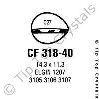 GS CF318-40 Watch Crystal