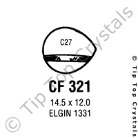 GS CF321 Watch Crystal