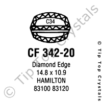 GS CF342-20 Watch Crystal