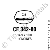 GS CF342-80 Watch Crystal