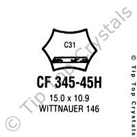 GS CF345-45H Watch Crystal