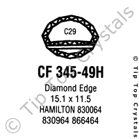 GS CF345-49H Watch Crystal