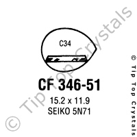 GS CF346-51 Watch Crystal