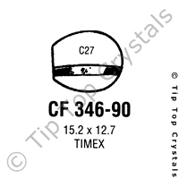 GS CF346-90 Watch Crystal