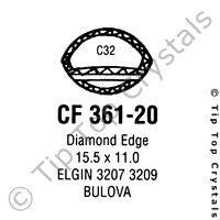 GS CF361-20 Watch Crystal