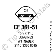 GS CF361-51 Watch Crystal