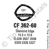 GS CF362-60 Watch Crystal