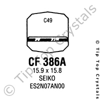 GS CF386A Watch Crystal