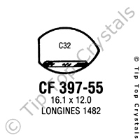 GS CF397-55 Watch Crystal