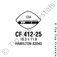 GS CF412-25 Watch Crystal