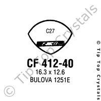 GS CF412-40 Watch Crystal