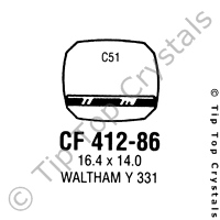 GS CF412-86 Watch Crystal