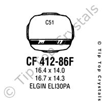 GS CF412-86F Watch Crystal