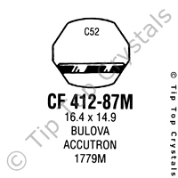 GS CF412-87M Watch Crystal