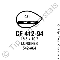 GS CF412-94 Watch Crystal