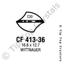 GS CF413-36 Watch Crystal