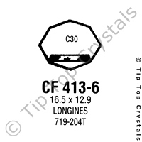 GS CF413-6 Watch Crystal