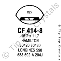 GS CF414-8 Watch Crystal