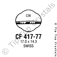 GS CF417-77 Watch Crystal