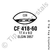 GS CF418-60 Watch Crystal