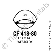 GS CF418-80 Watch Crystal