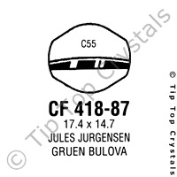 GS CF418-87 Watch Crystal