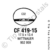 GS CF419-15 Watch Crystal