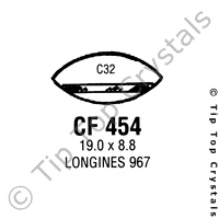 GS CF454 Watch Crystal