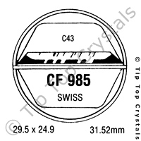 GS CF985 Watch Crystal