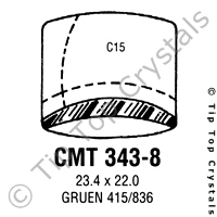 GS CMT343-8 Watch Crystal