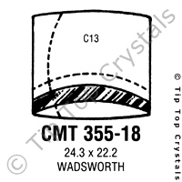 GS CMT355-18 Watch Crystal