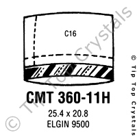 GS CMT360-11H Watch Crystal