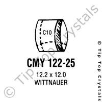 GS CMY122-25 Watch Crystal