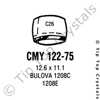 GS CMY122-75 Watch Crystal