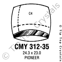 GS CMY312-35 Watch Crystal