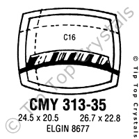 GS CMY313-35 Watch Crystal
