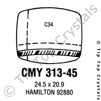 GS CMY313-45 Watch Crystal