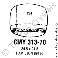 GS CMY313-70 Watch Crystal