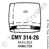 GS CMY314-20 Watch Crystal