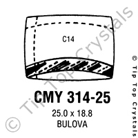 GS CMY314-25 Watch Crystal