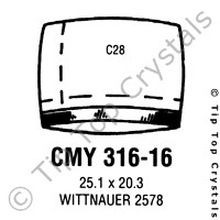 GS CMY316-16 Watch Crystal