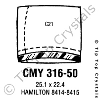 GS CMY316-50 Watch Crystal